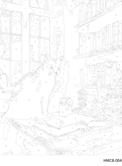 11" x 14" Cat in Library Paint-by-Number Kit by Artist's Loft®